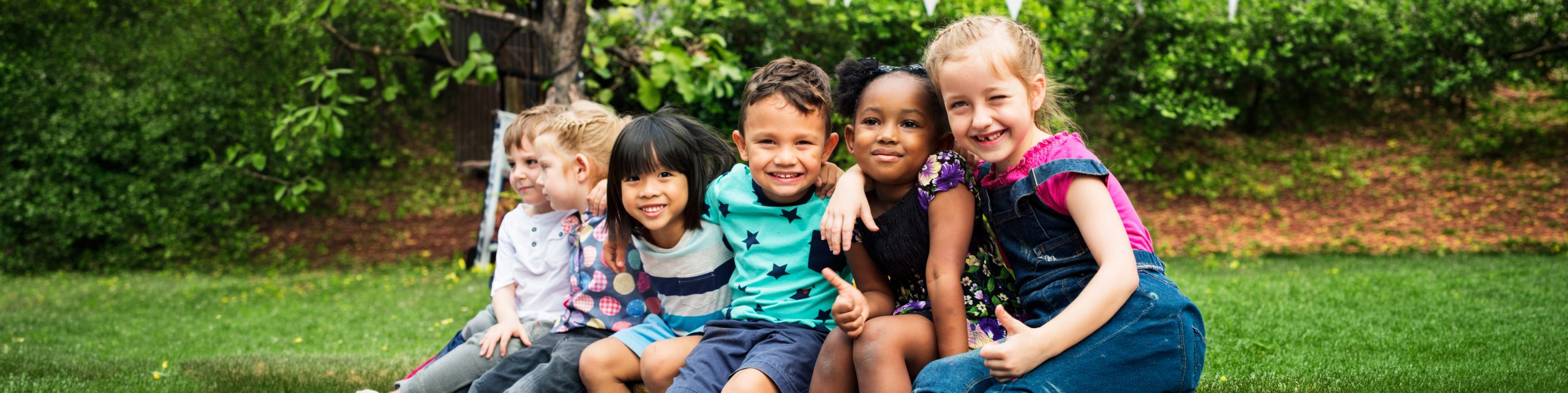 Group of young children in a park